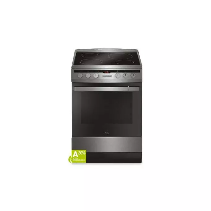 Κουζίνα Amica 618CE3.333HTaQXx 65lt A με Κεραμικές Εστίες Π60εκ Inox