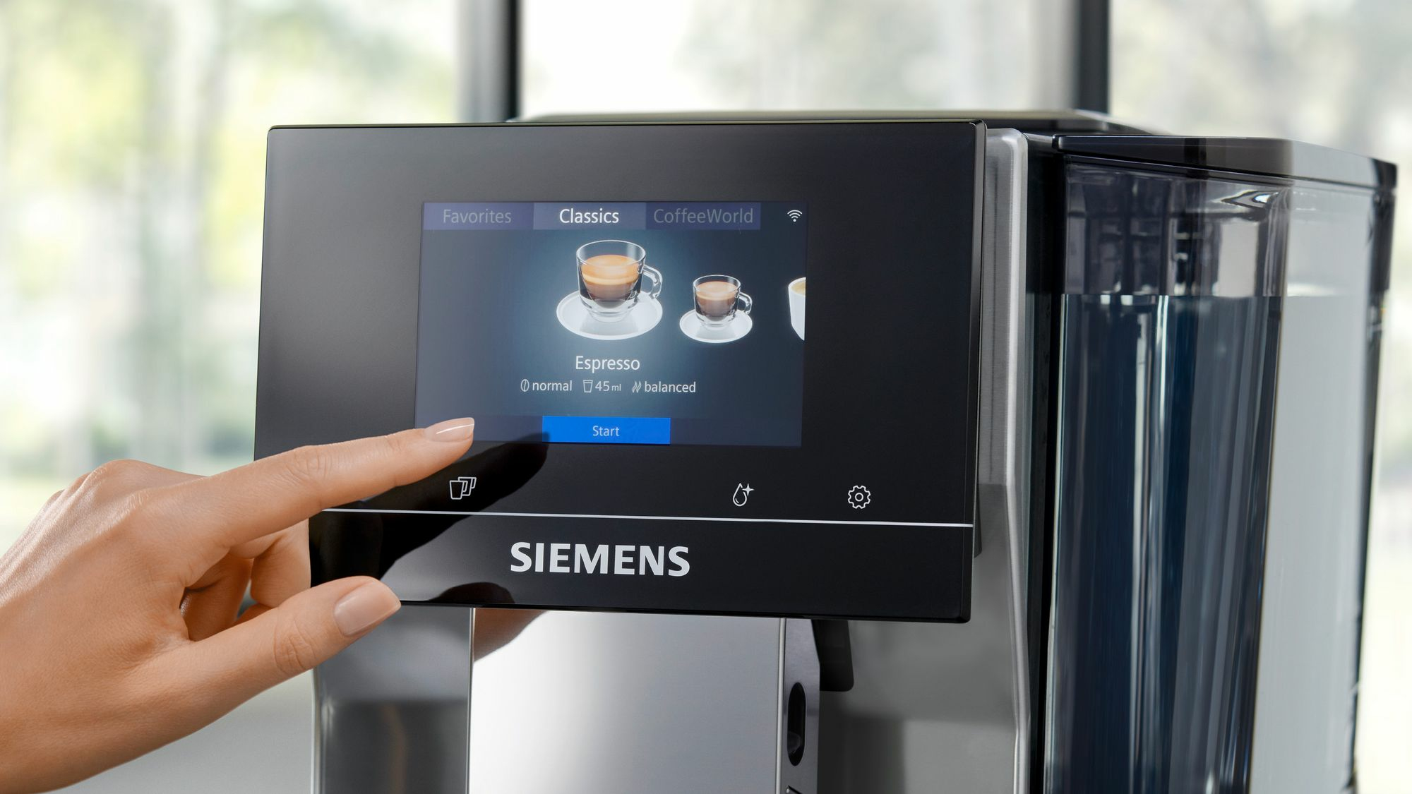 Μηχανή Espresso Siemens EQ.700 TP715D01 1500W Πίεσης 19bar με Μύλο και Wi-Fi Μαύρη