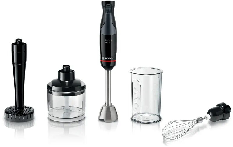 Ραβδομπλέντερ Bosch Serie 4 MSM4B623 0,6lt 1000W με Multi και Αυγοδάρτη Μαύρο