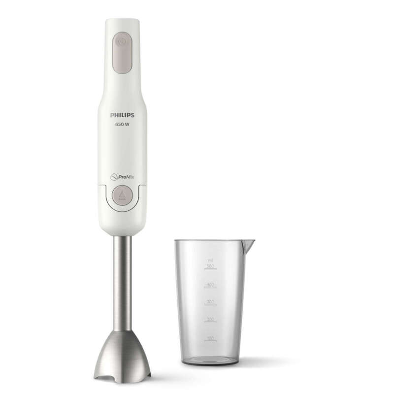 Ραβδομπλέντερ Philips Daily Collection HR2534/00 ProMix 650W με Ανοξείδωτη Ράβδο Λευκό