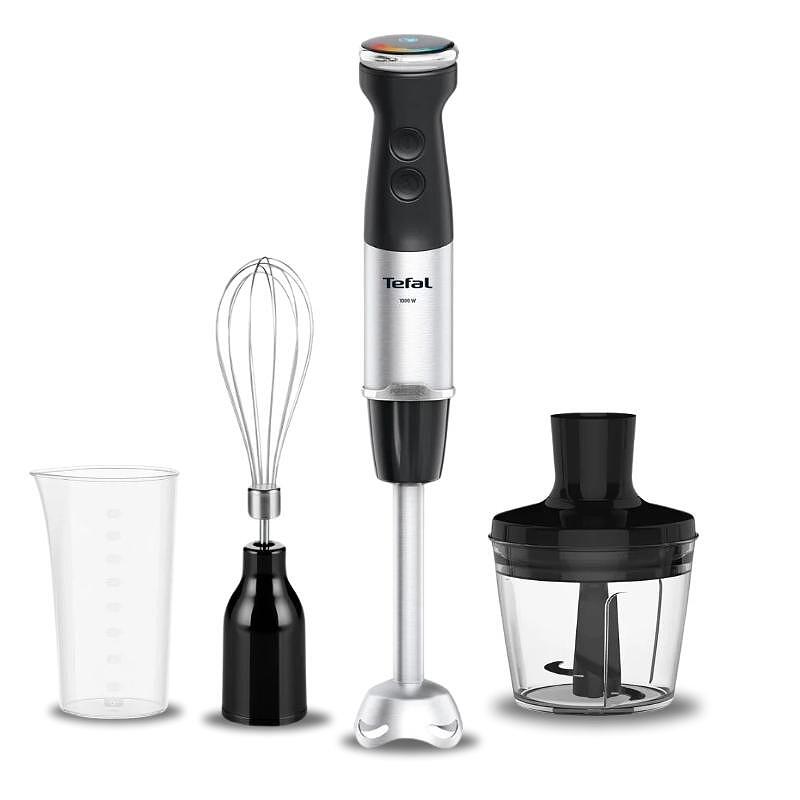 Ραβδομπλέντερ Tefal HB673830 1000W με Multi και Αυγοδάρτη Μαύρο/Inox
