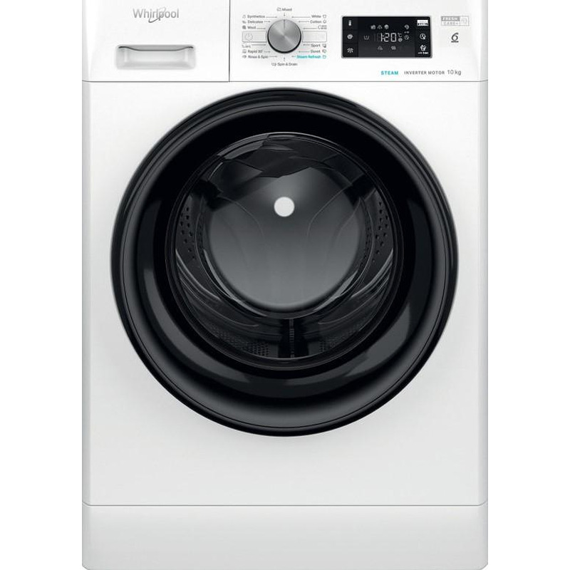 Πλυντήριο Ρούχων Whirlpool FFB 10489 BV EE 10kg, 1400 στροφών, με Ατμό, Α, Λευκό