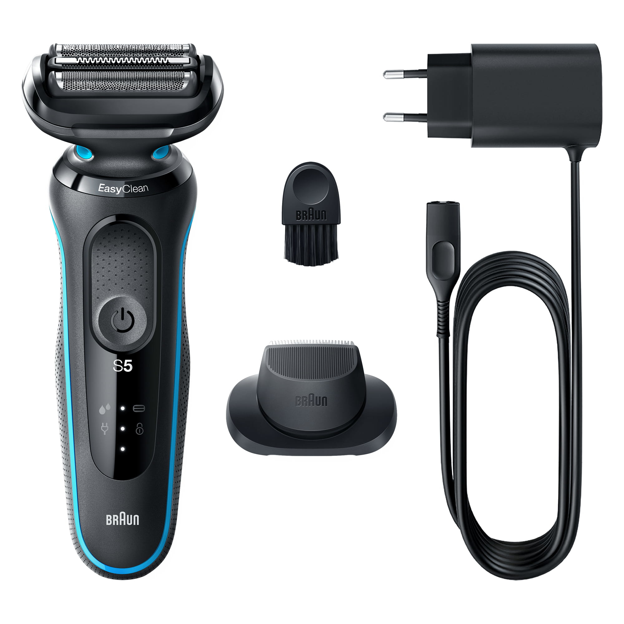 Ξυριστική Μηχανή Προσώπου Braun Series 5 51-M1200s Μαύρο, Μπλε