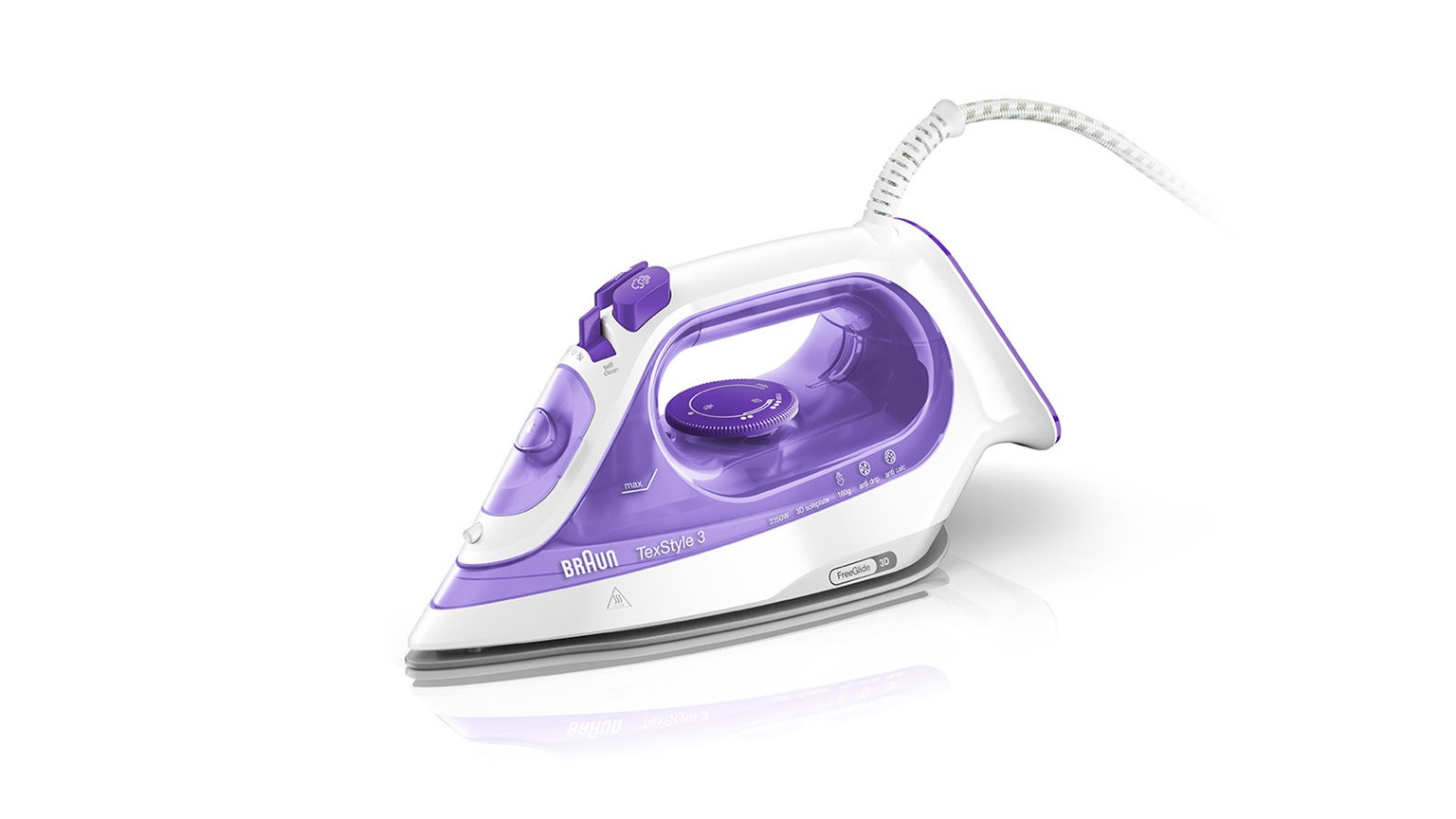 Σίδερο ατμού Braun TexStyle 3 SI 3042 VI 2350W Μωβ, Λευκό