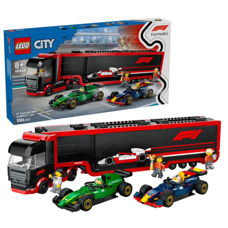 LEGO City: F1 Truck With RB20 & AMR24 F1 Cars (60445)