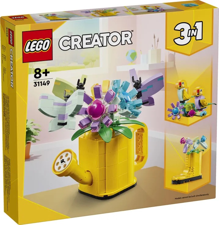 LEGO  Creator: Flowers in Watering Can 3in1 Toy (31149)