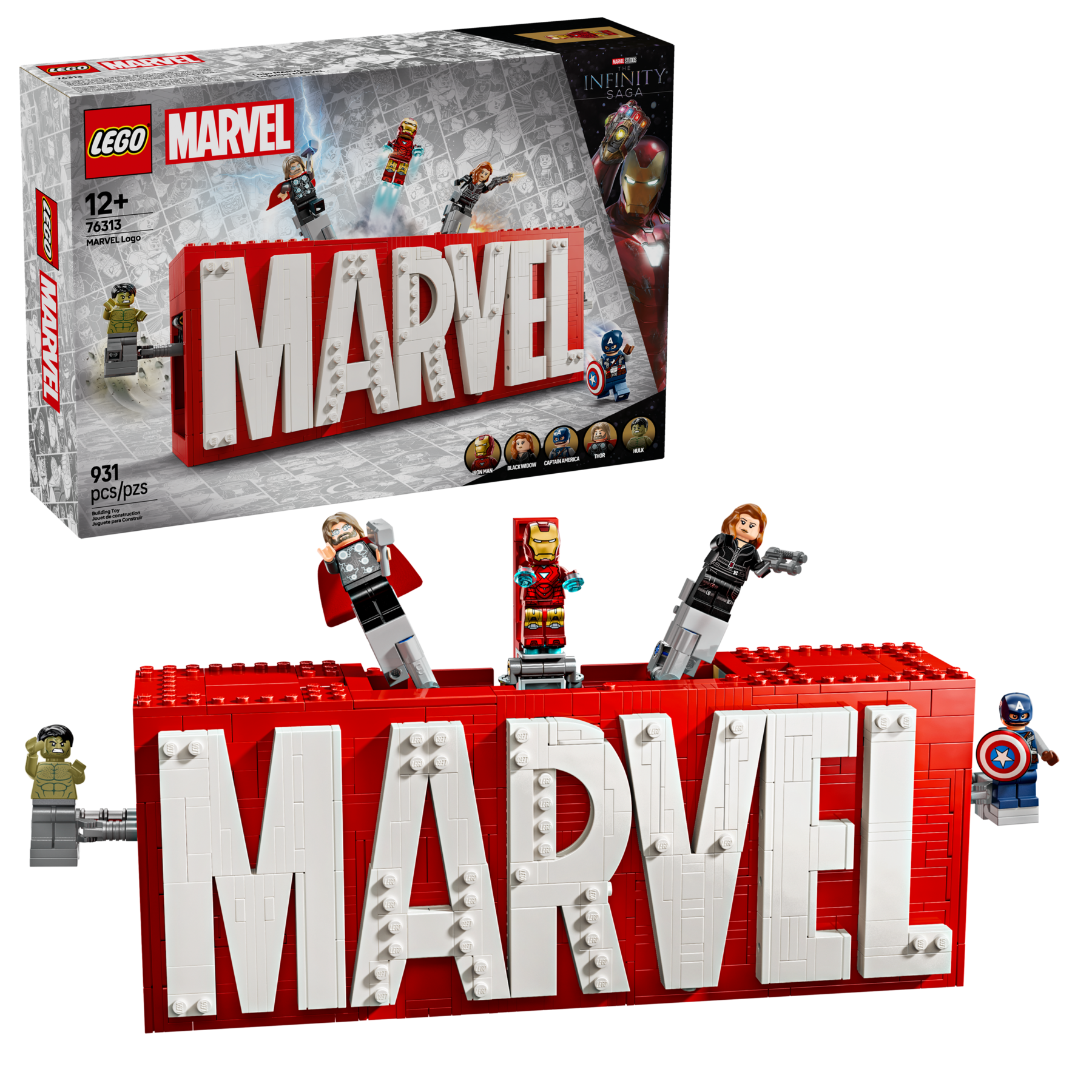 LEGO 76313 Marvel Logo & Minifigures