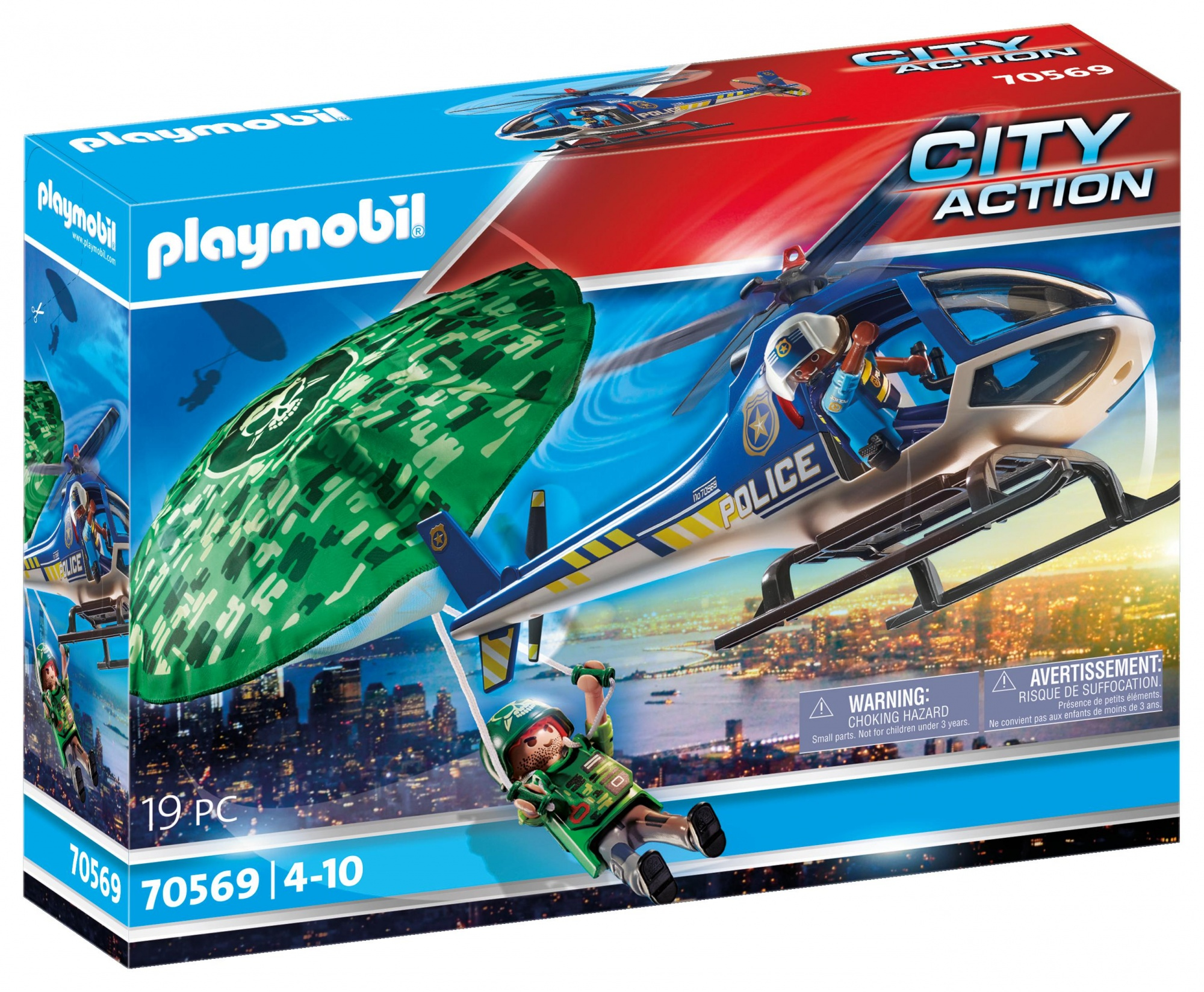 Playmobil City Action 70569 Εναέρια Αστυνομική Καταδίωξη