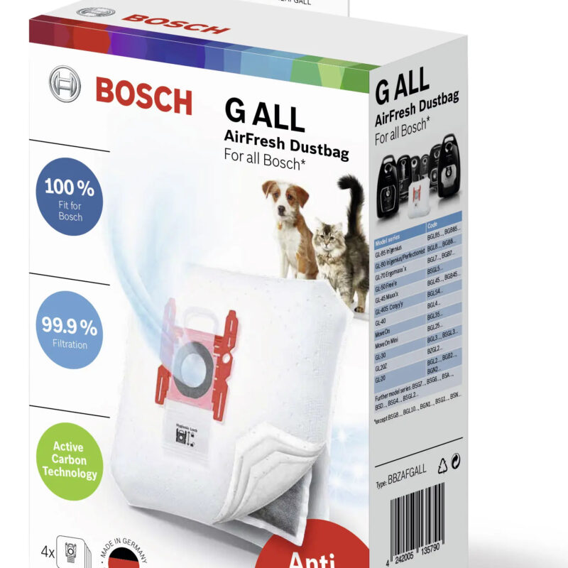 Bosch BBZAFGALL Σακούλες Σκούπας 4τμχ Συμβατές με Σκούπα Bosch