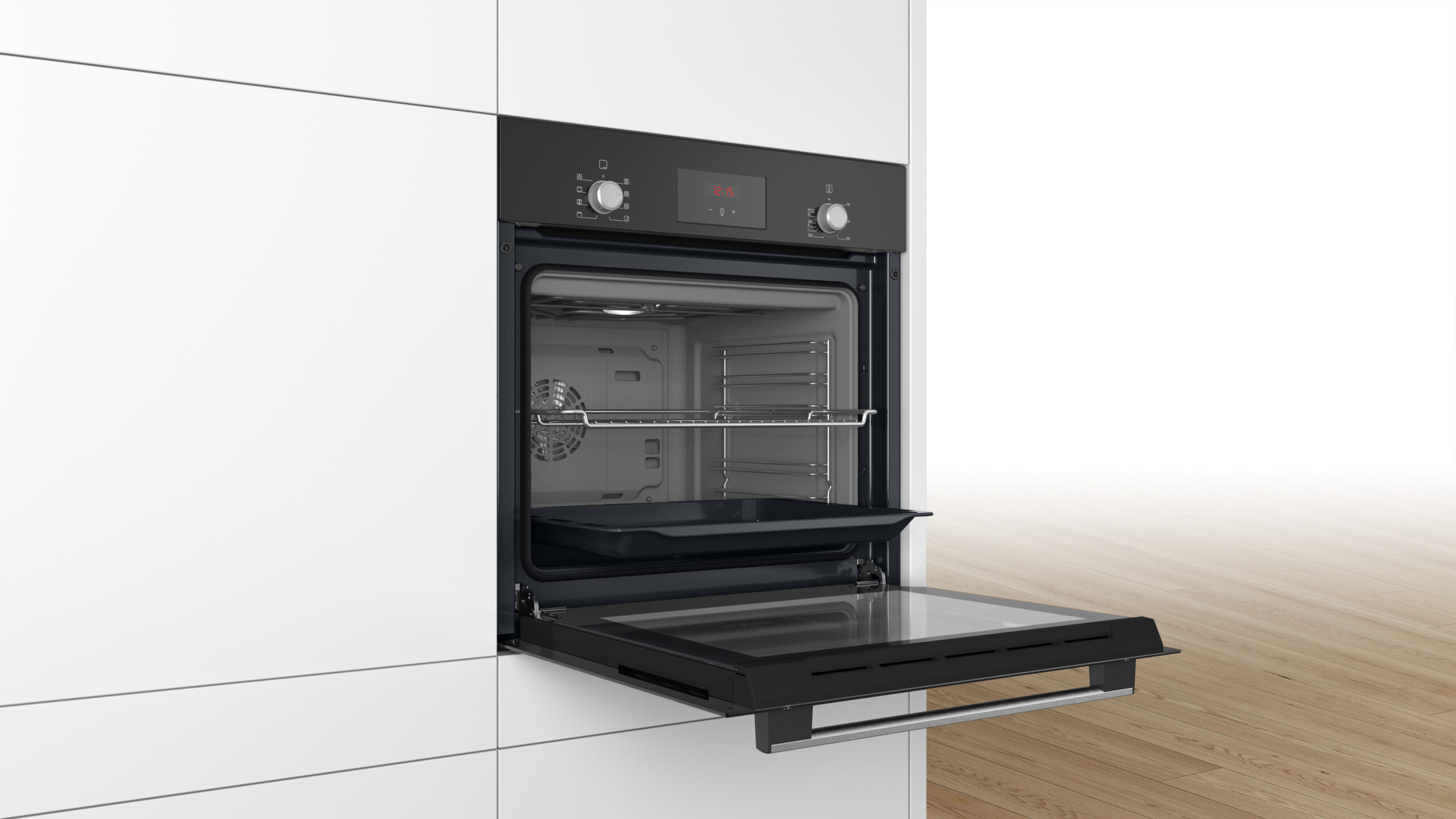 Φούρνος Άνω Πάγκου Bosch Serie 2 HBF153BB0 66lt A Μαύρος