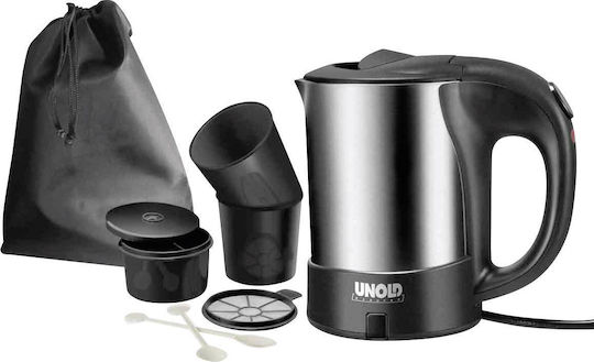 Unold Travel Βραστήρας Ταξιδίου 500ml 1000W Ασημί