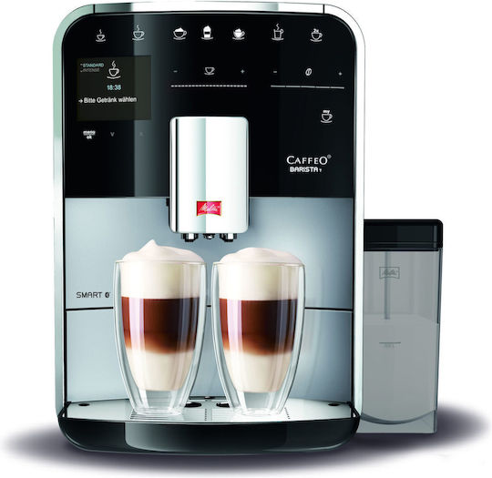 Melitta Barista T Smart F83/0-101 Αυτόματη Μηχανή Espresso 1450W Πίεσης 15bar με Μύλο Άλεσης Ασημί