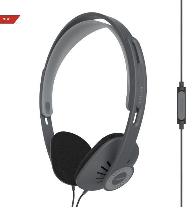 Headset Koss KPH30i Ακουστικά Mic με Καλώδιο 3.5mm Γκρι