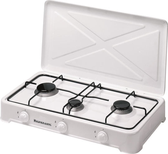 Ravanson K-03T Επιτραπέζια Εστία Υγραερίου Τριπλή Λευκή