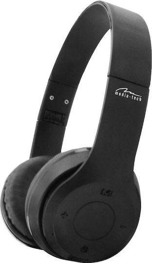 Media-Tech Epsilon BT Ασύρματα / Ενσύρματα On Ear Ακουστικά με Ραδιόφωνο με 8 ώρες Λειτουργίας Μαύρα MT3591
