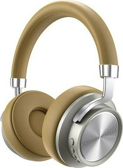Lenovo HD800 Ασύρματα Bluetooth Over Ear Ακουστικά με 20 ώρες Λειτουργίας Χρυσά PTM7C02373