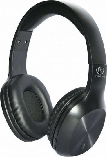 Rebeltec Vela Ασύρματα / Ενσύρματα Over Ear Ακουστικά με 6 ώρες Λειτουργίας Μαύρα