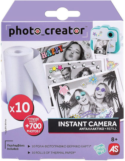 AS 10 Ρολά Φωτογραφικό Χαρτί Photo Creator Instant Camera (1863-70605)