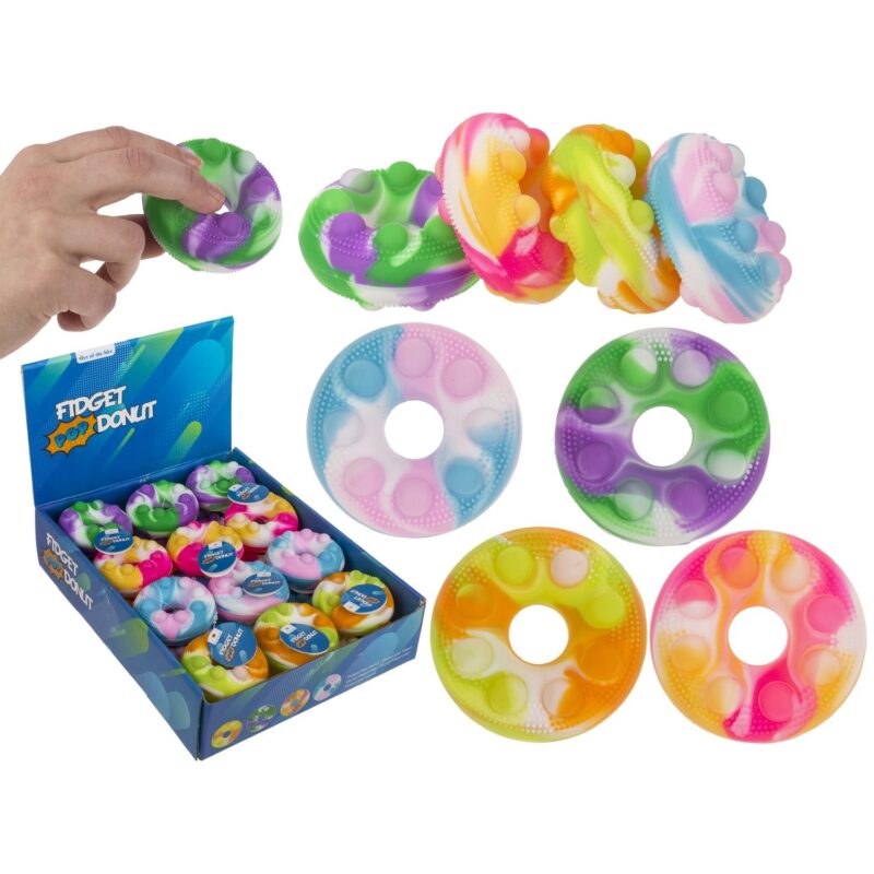 Παιχνίδι Fidget Donut Σιλικόνη 7x3.5cm Σε 4 Χρώματα