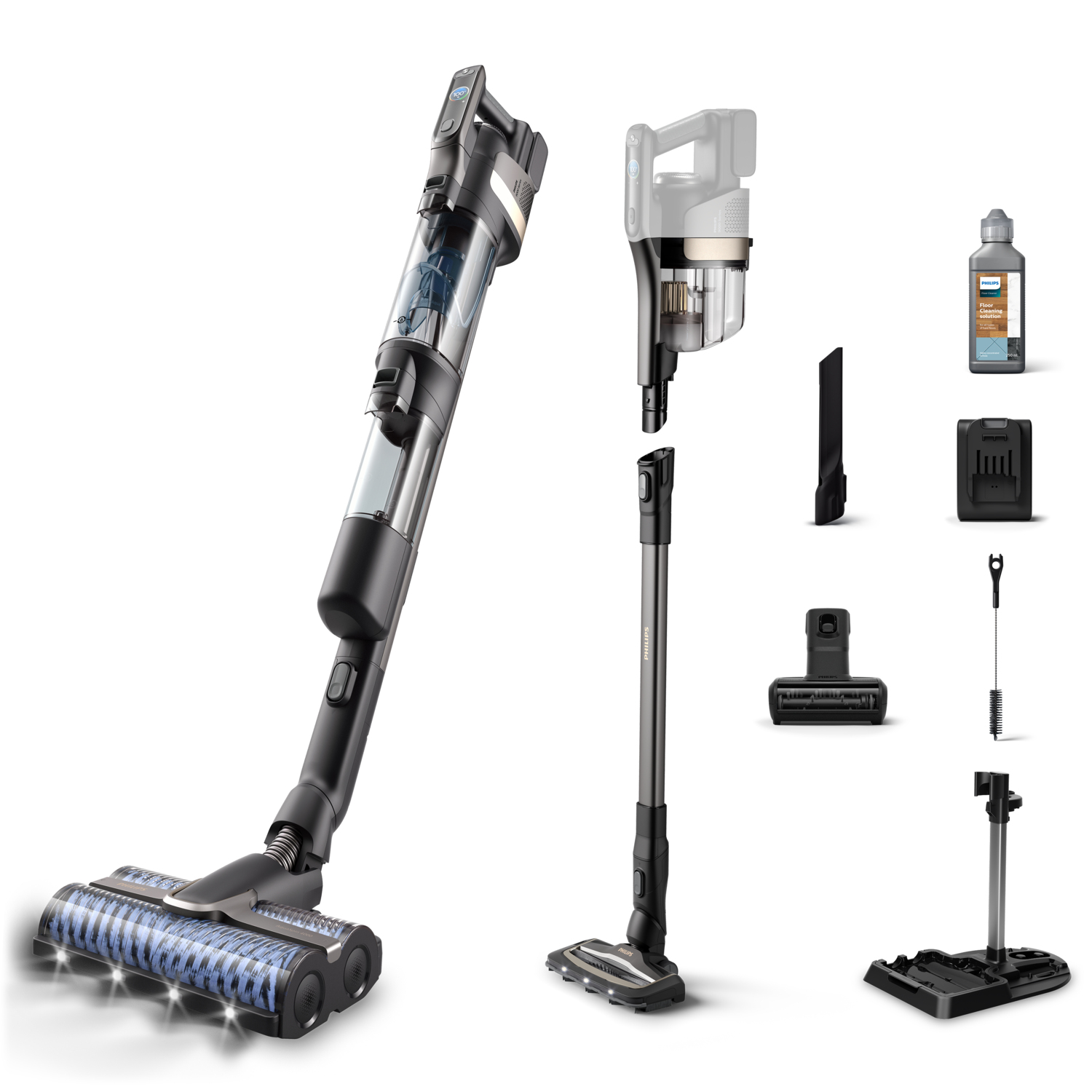 Philips AquaTrio XW9463/11 Επαναφορτιζόμενη Σκούπα 2 σε 1 Stick & Χειρός 25.2V Μαύρη