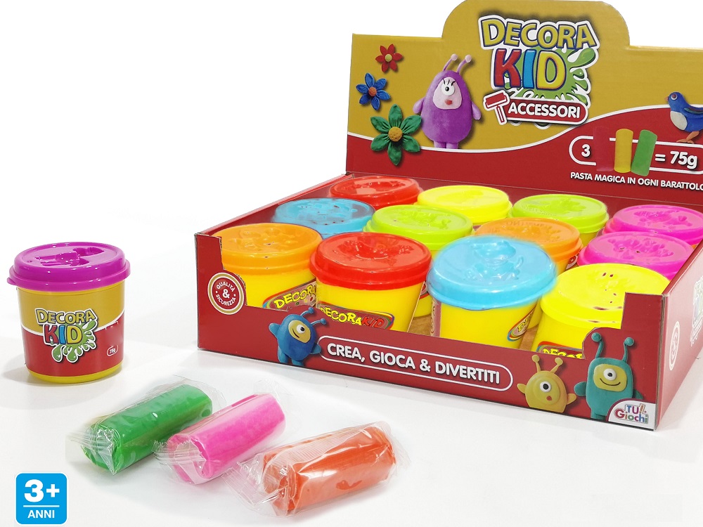 Μαγική Πλαστελίνη Decora Kid Σετ 3Τμχ Σε Κουτί 75g Για 3+ Ετών