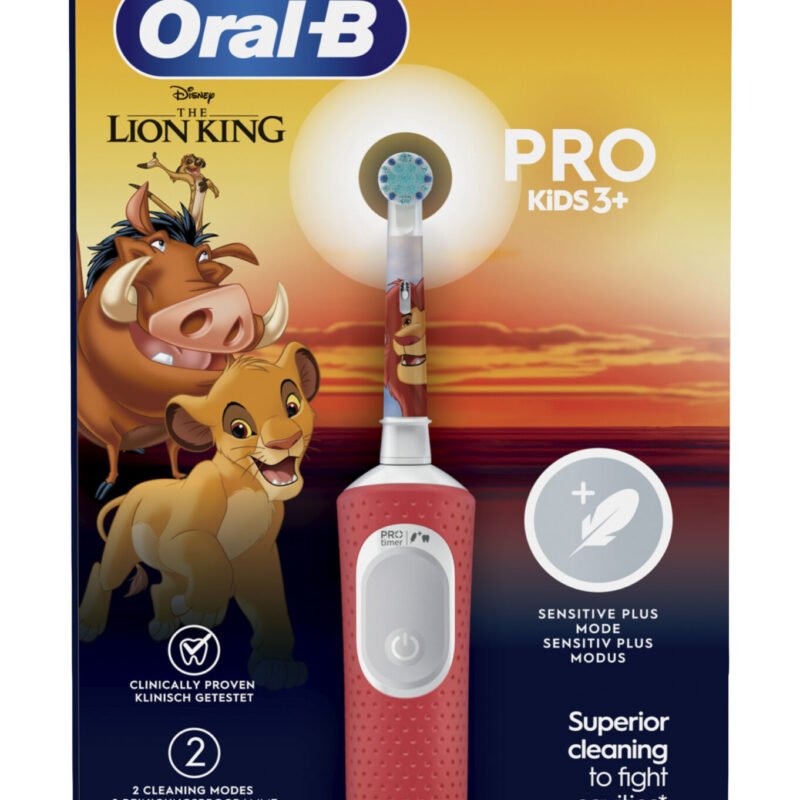 Oral-B Vitality Pro Lion King Ηλεκτρική Οδοντόβουρτσα για 3+ Χρονών Κόκκινο