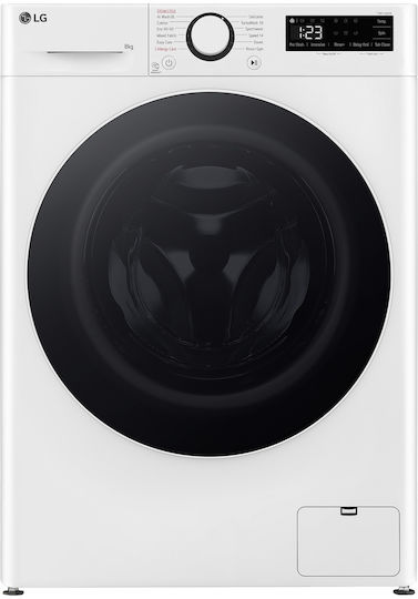 Πλυντήριο Ρούχων LG F2WR508S0W 8kg με Τεχνολογία Ατμού 1200 Στροφών TurboWash
