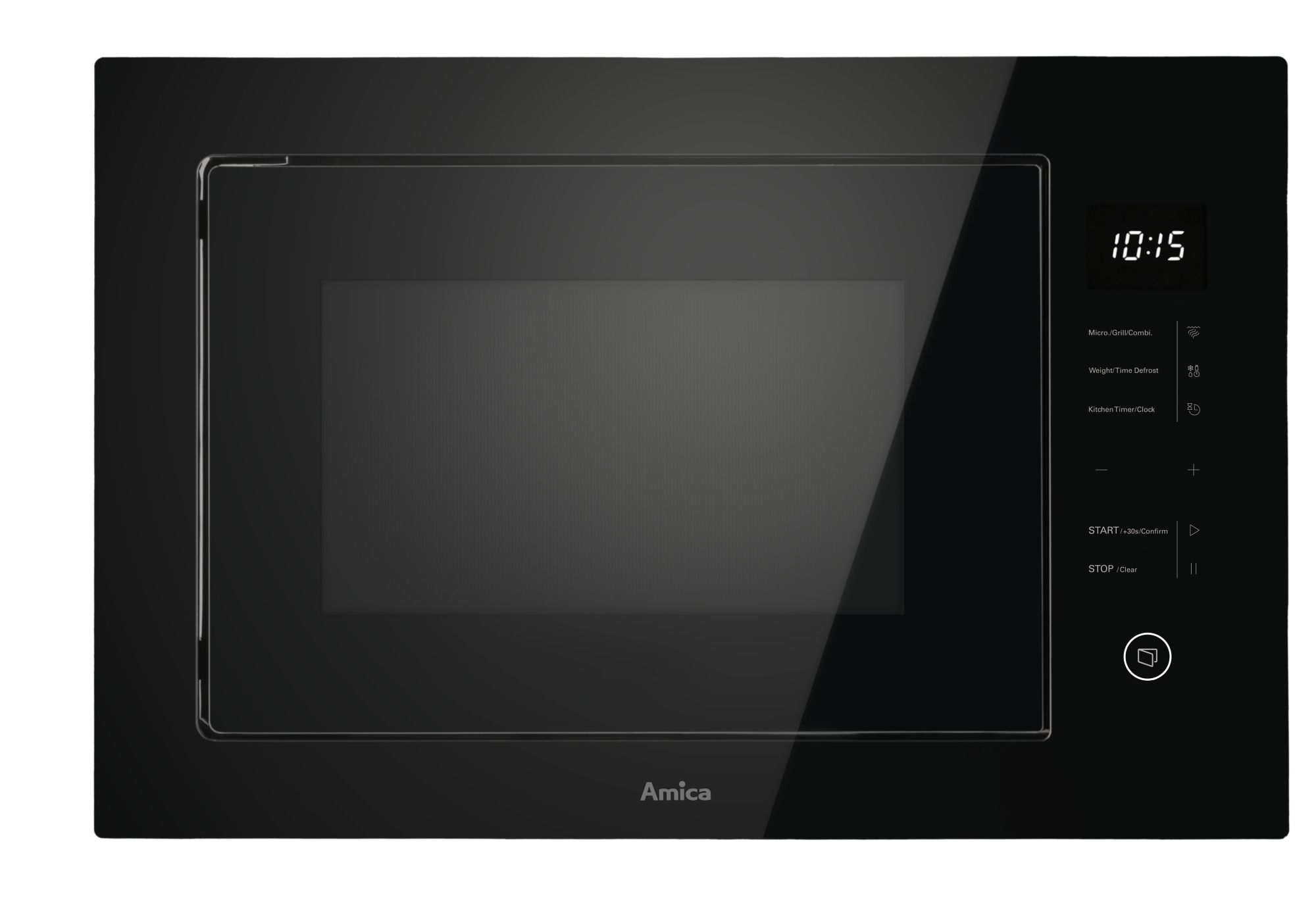 Amica AMMB25E4SGB Φούρνος Μυκροκυμάτων Εντοιχιζόμενος Μαύρο