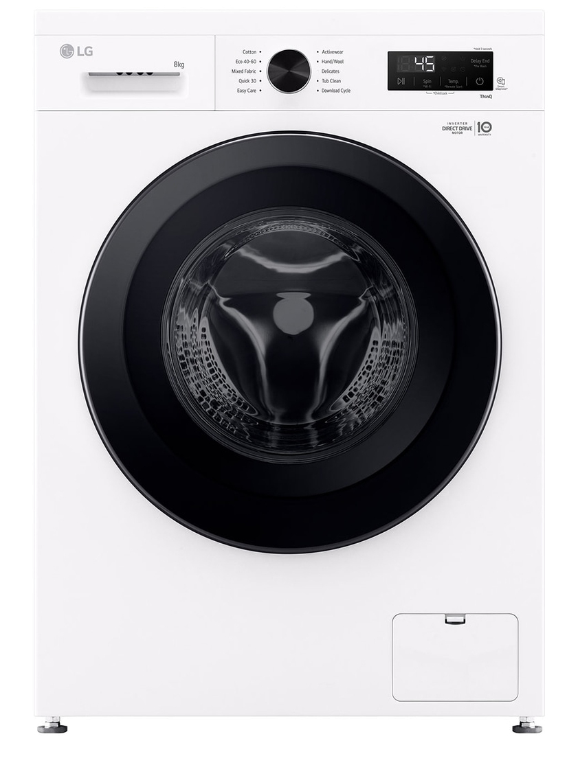 Πλυντήριο Ρούχων Ελεύθερο LG F4X1008NWK 8 kg 1400 RPM με Wi-Fi Λευκό