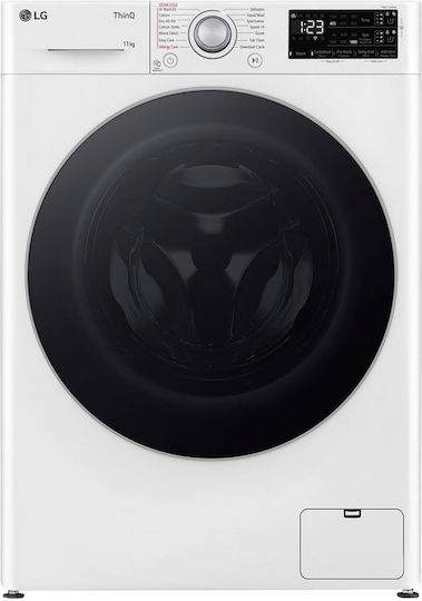 LG Πλυντήριο Ρούχων F4WR311S1WA TurboWash 11kg, 1400 στροφές, με Ατμό, ΑΙ & Wifi, A, Λευκό