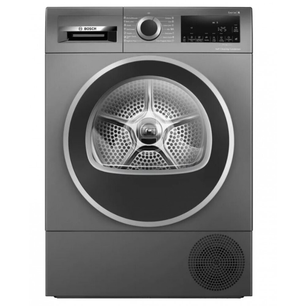 Στεγνωτήριο Ρούχων Bosch WQG245DREU 9kg C Inox, με αντλία θερμότητας