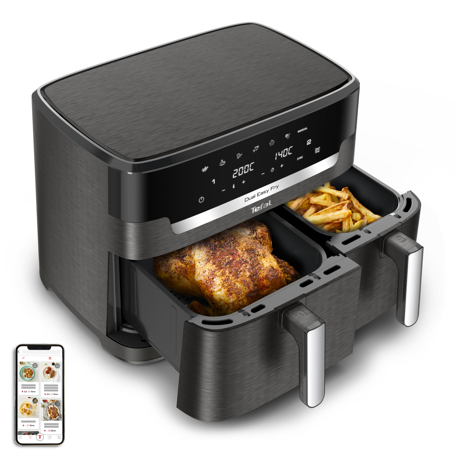 Tefal Easy Fry Dual XXL EY942HE0 Air Fryer 11L 2020W