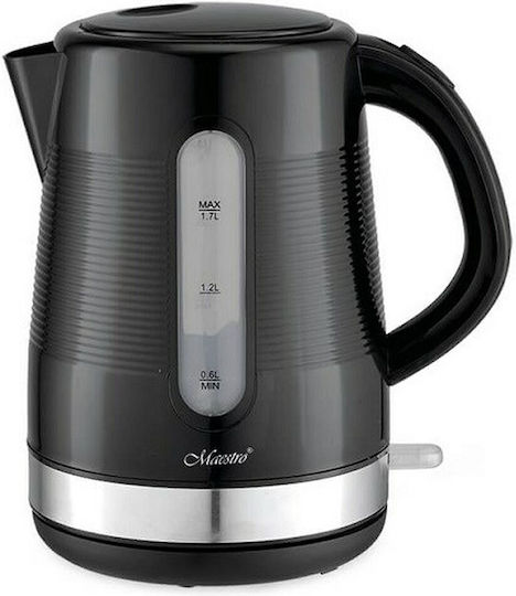 Maestro Βραστήρας 1.8lt 2000W Μαύρος MR-035-BLACK