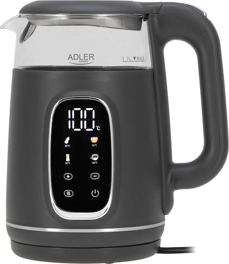 Adler Βραστήρας 1.7lt 1850W Γκρι AD 1305