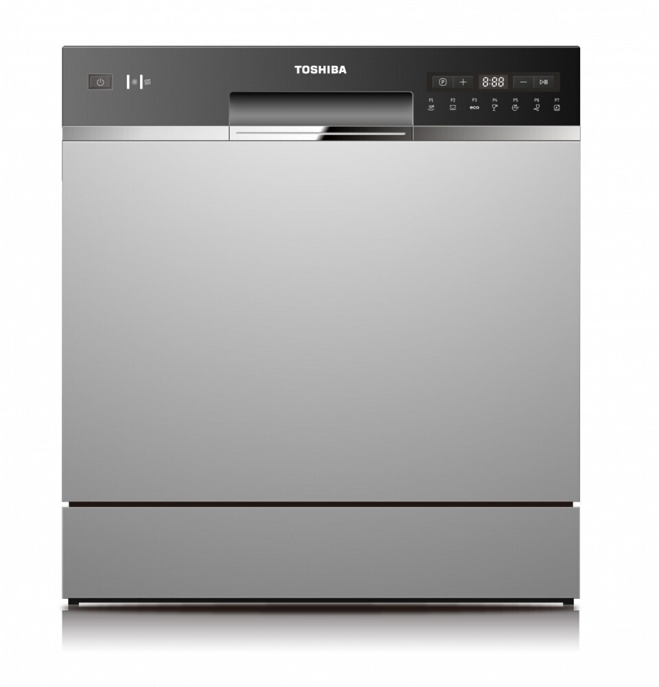 Πλυντήριο Πιάτων Ελεύθερο Toshiba DW-08T2EE(S)  8 Σερβίτσια Π55xY59εκ. Inox F