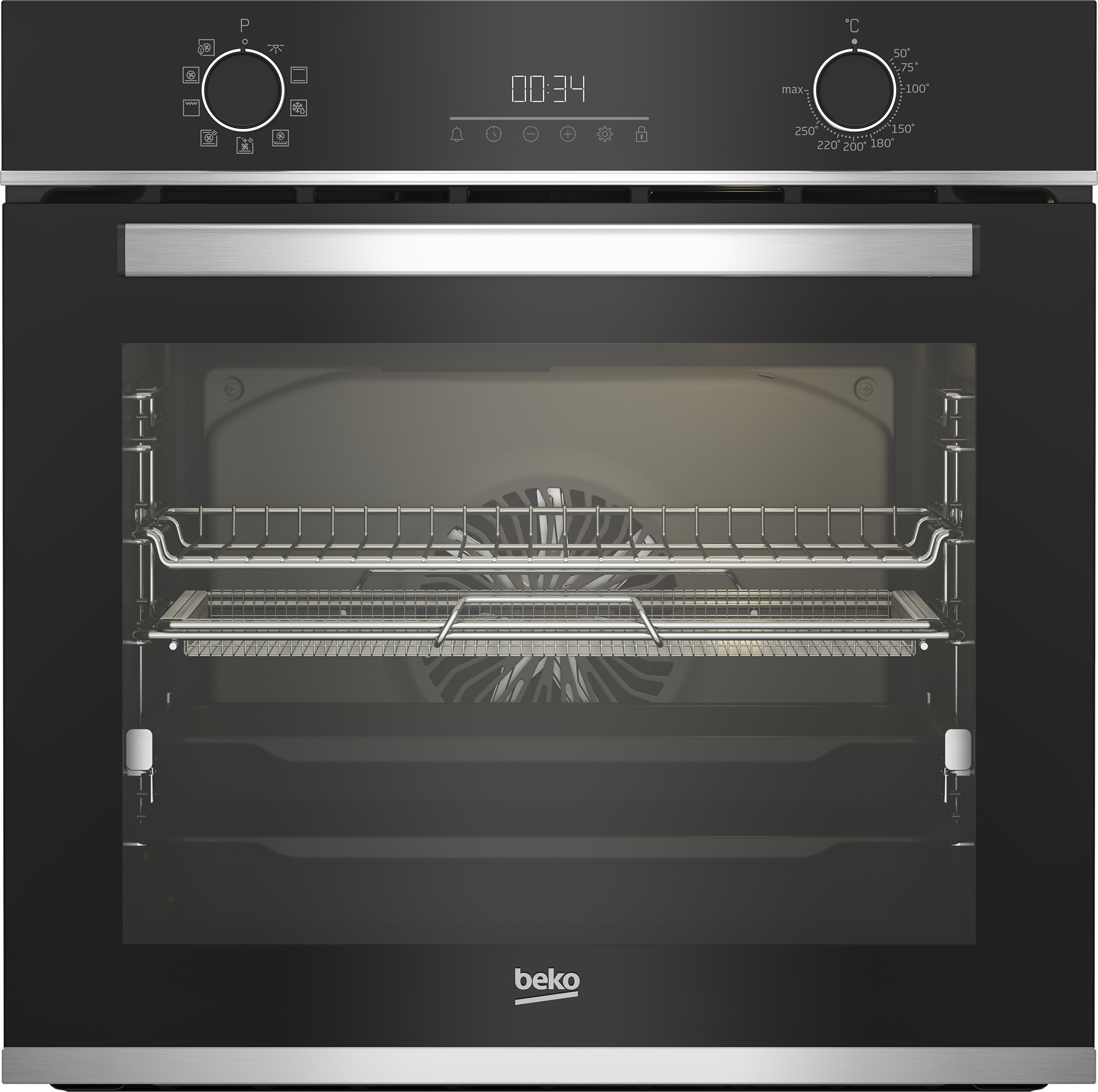 Φούρνος άνω Πάγκου Beko BBIMA13300XS 3300W 72 L Μαύρος