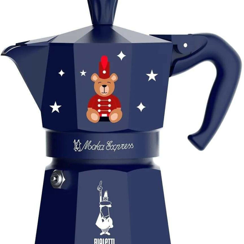 Bialetti Moka Express Μπρίκι Espresso 1TZ Joyful Memories Μπλε