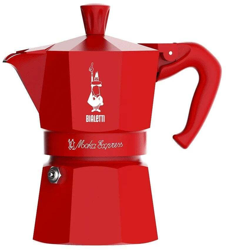 Bialetti Moka Express Μπρίκι Espresso 1TZ Joyful Memories Κόκκινο