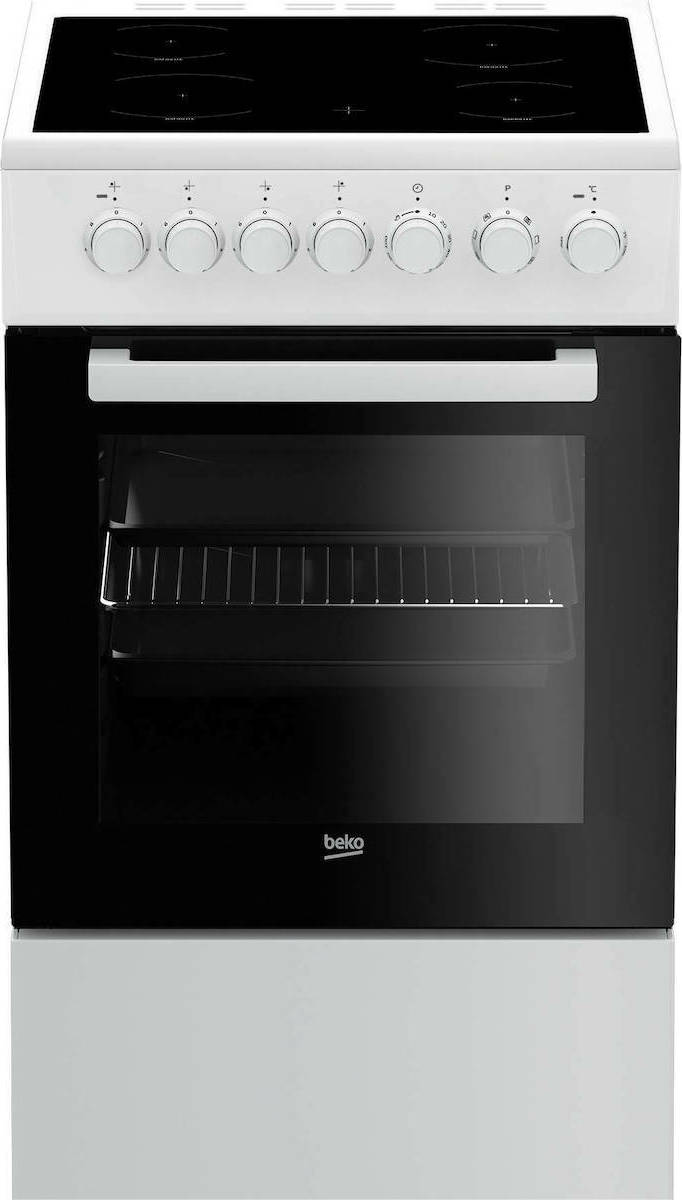 Κουζίνα Beko FSM57100GW  55lt με Κεραμικές Εστίες Π50εκ. Λευκή