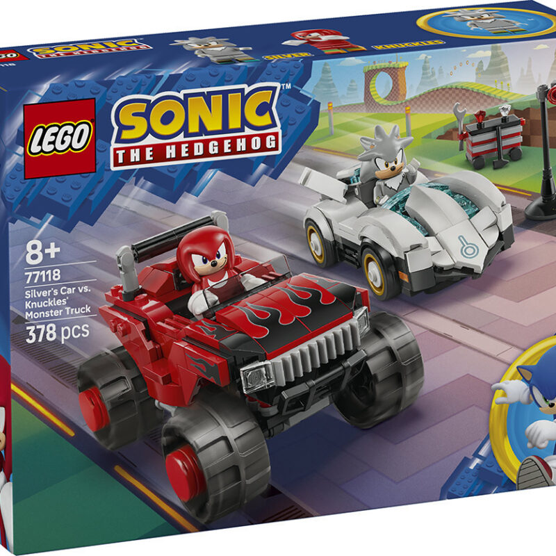 LEGO Sonic the Hedgehog Silver’s Car vs. Knuckles’ Monster Truck (77118)