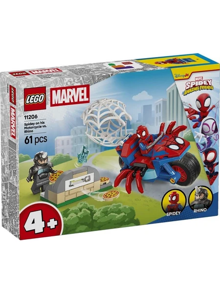 LEGO MARVEL 11206 Spidey on his Motorcycle vs. Rhino