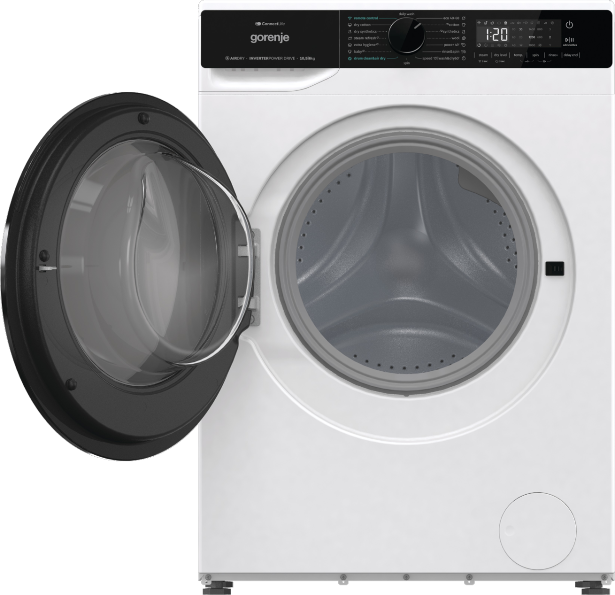 Πλυντήριο-Στεγνωτήριο Ρούχων Gorenje WD2PA1X64ADW 10,5kg/6kg, 1400 Στροφών, με Ατμό & Wifi, Α/D