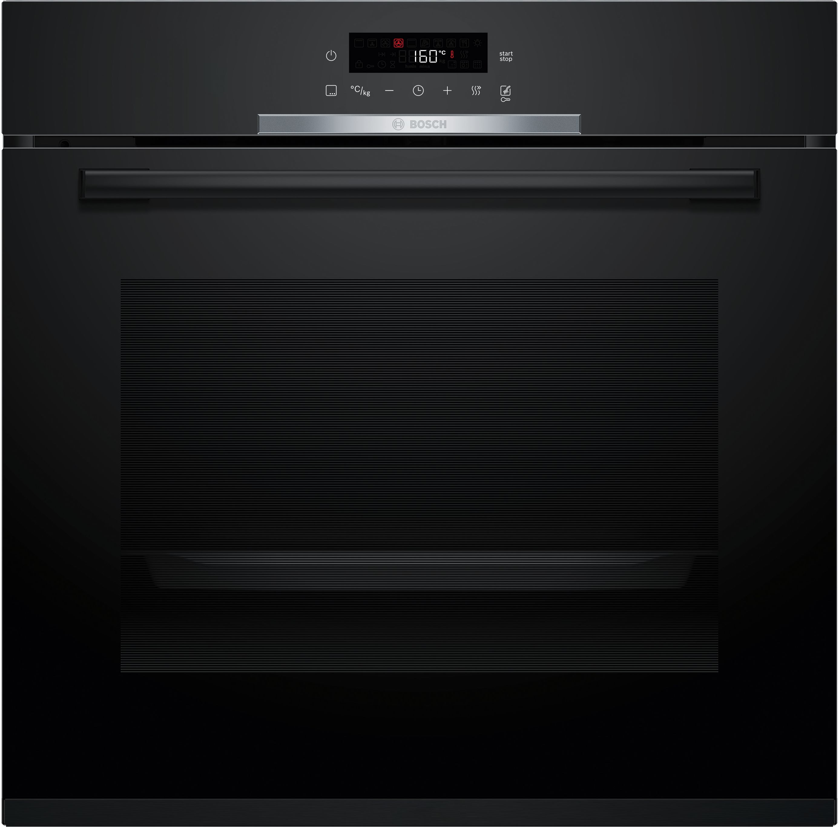 Φούρνος άνω Πάγκου Bosch Serie 4 HBA372EB4  Πυρόλυση, Π59,4εκ, Α+ Μαύρος