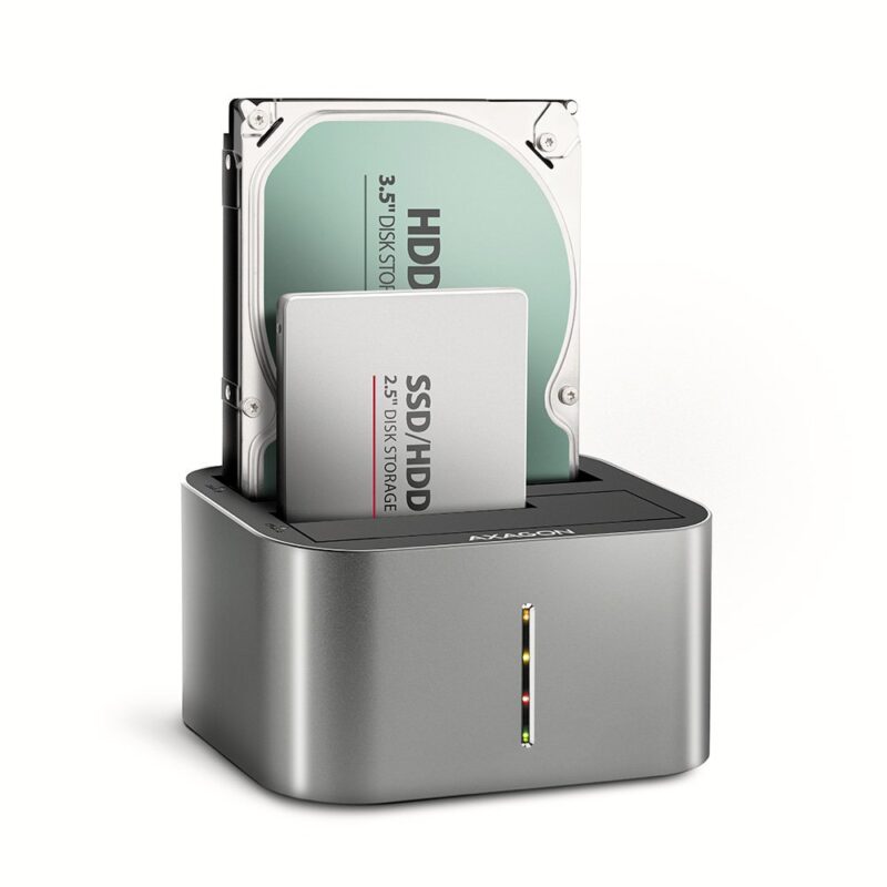 AXAGON ADSA-DC USB3.2 GEN1 - 2X SATA 6G CLONE DUAL HDD DOCK STATION ASMEDIA