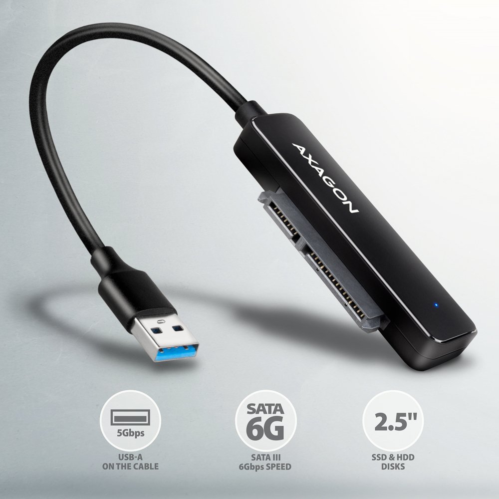 AXAGON ADSA-FP2A USB3.2 GEN1 - SATA 6G 2.5" HDD/SSD FASTPORT2 ADAPTER