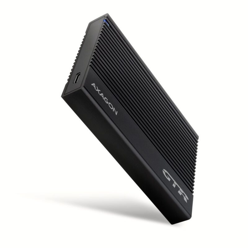 AXAGON EE25-GTR USB-C 3.2 GEN 2 - SATA 6G, 2.5" EXTERNAL RIBBED BOX BLACK