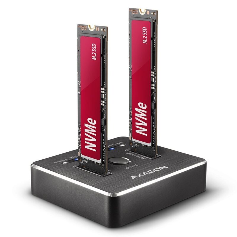 AXAGON ADSA-M2C USB-C 3.2 GEN2 - 2X NVME CLONE DUAL SDD DOCK STATION