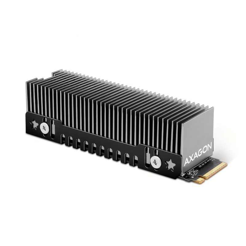 AXAGON CLR-M2XT PASSIVE - M.2 SSD, 80MM SSD, ALU BODY, SILICONE THERMAL PADS, HEIGHT 24MM