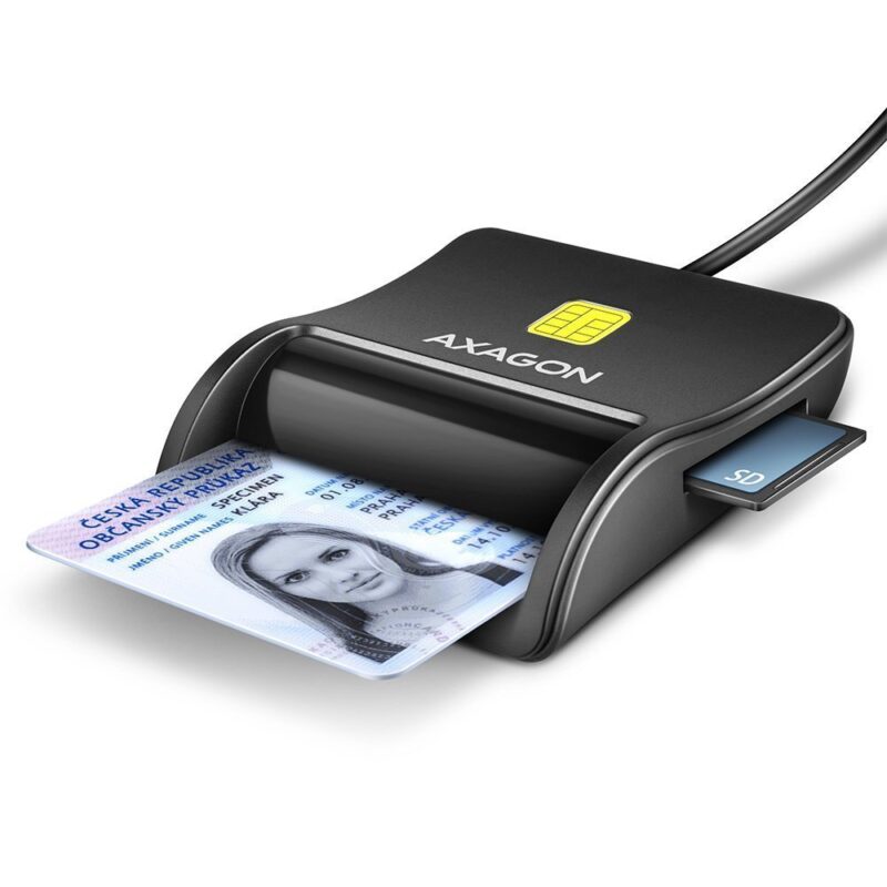 AXAGON CRE-SM3SD USB SMART CARD AND SD/MICROSD/SIM CARD FLATREADER