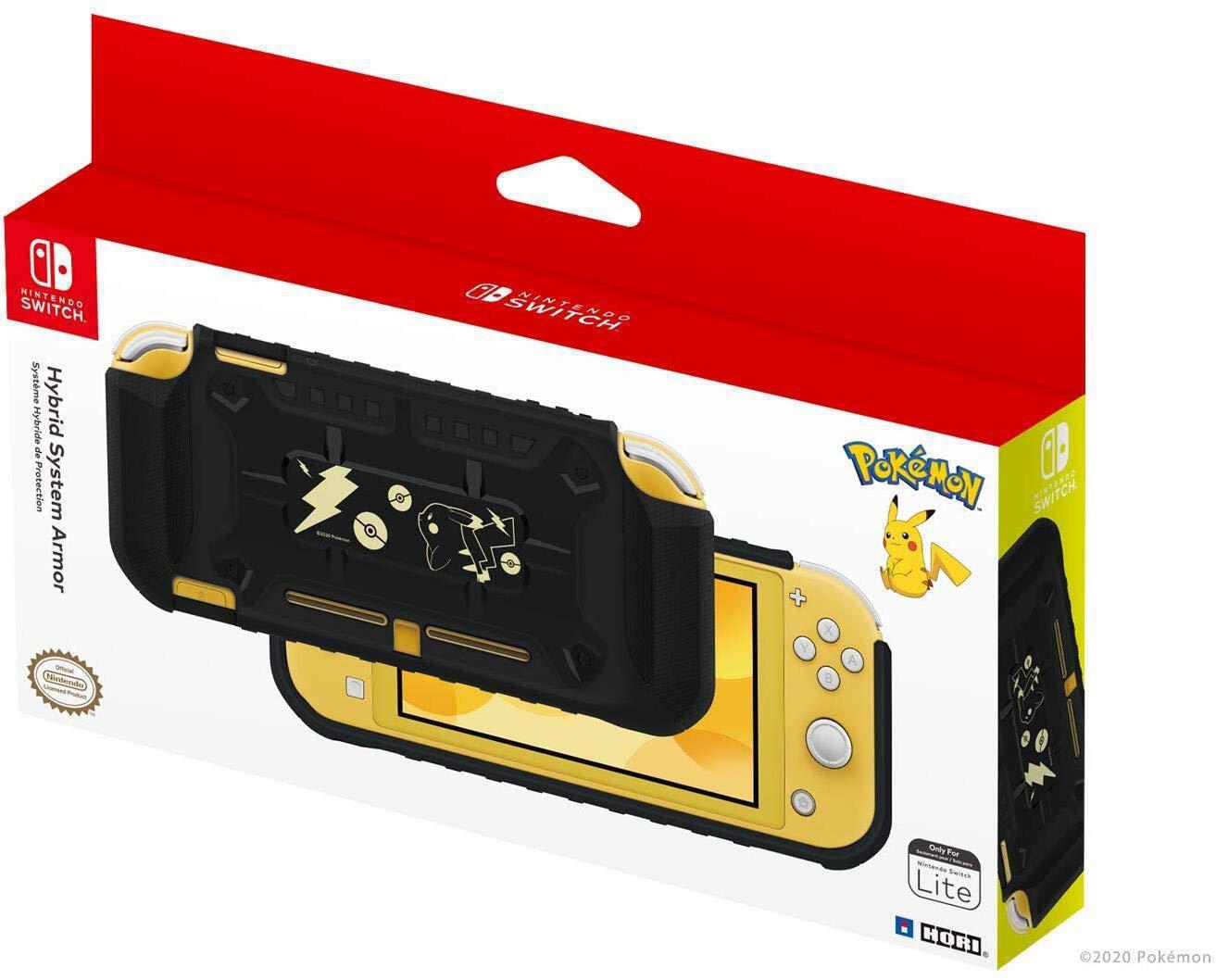 HORI (NS2-077U) HYBRID SYSTEM ARMOR (PIKACHU BLACK AND GOLD) - FOR SWITCH LITE   